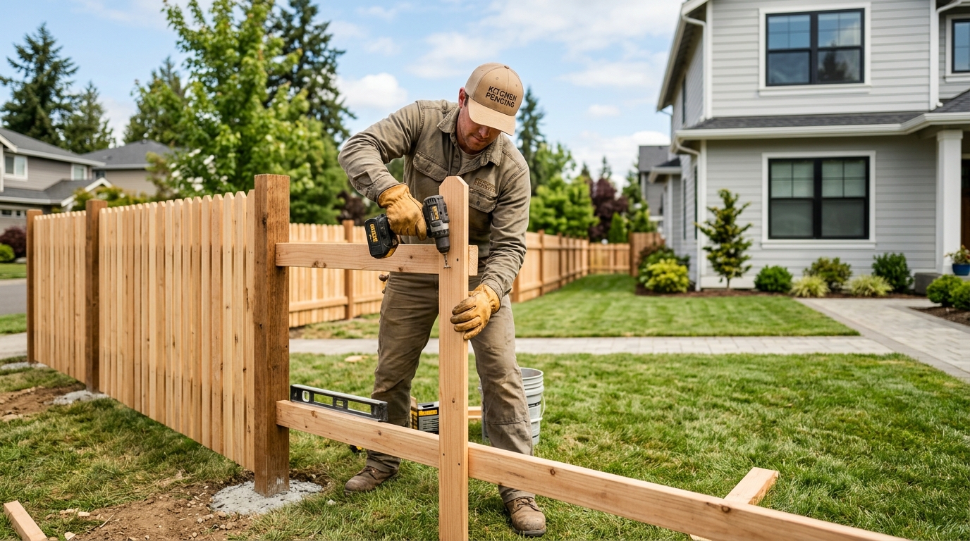 Wood Privacy Fence project in Charlotte NC